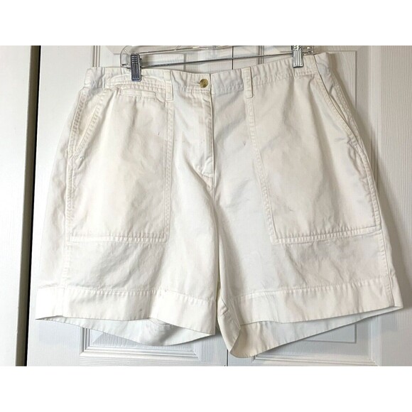 Mountain Lake II Canvas Shorts Womens 16 100% Cotton Adjustable Waist Flaps Loop - Picture 1 of 10
